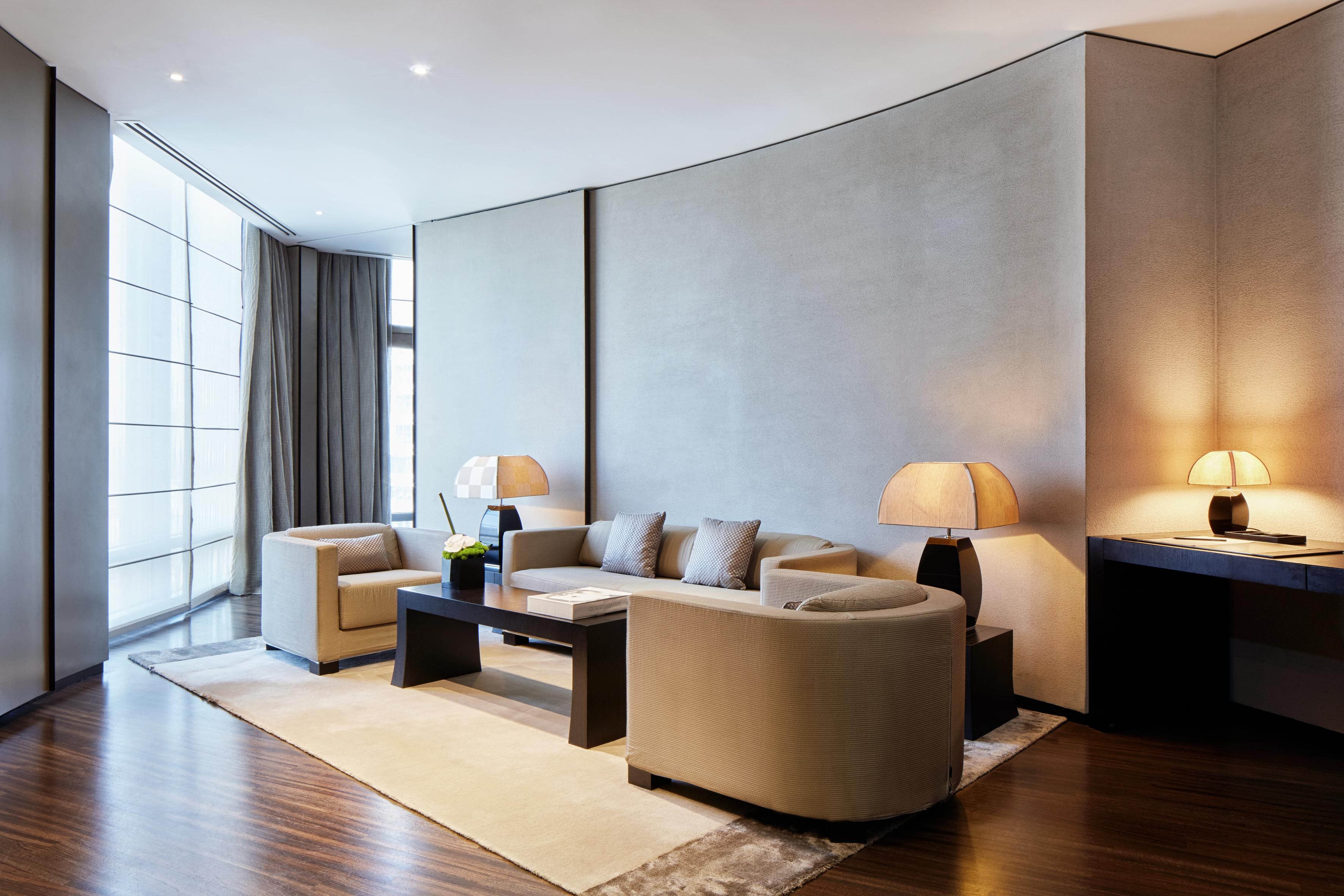 Armani Hotel Dubai, Burj Khalifa Esterno foto The Living Room